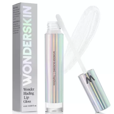 Wonderskin WONDER BLADING Top Gloss - Clear Lip Gloss, High Shine Finish, Hydrating Lip Gloss, Lip Makeup (Clear Shine)