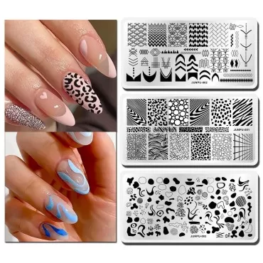 Geometric Nail Stamping Plate French Nail Stamper ...