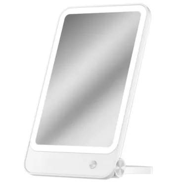 Darli's LED Travel Makeup Mirror, Multi-usable Tabletop Desk and Wall Mount, 3 Dimmable Color Light Modes, USB Rechargeable, Portable Vanity Cosmetic Mirror