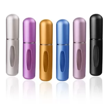 Fzbjayoon Portable Perfume Travel Refillable Bottle, Travel Size Cologne Atomizer Dispenser, Pocket Purse Perfume On The Go Container, Spray Bottles For Traveling 5ml (6 Pack)…