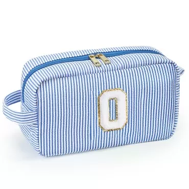 YOOLIFE Large Blue Makeup Pouch - Personalized Cut...