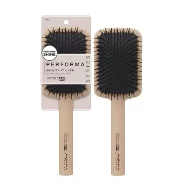 InfinitiPro by Conair Hairbrush, Porcupine Paddle Brush, Detangle Brush with Soft and Flexible Bristles, Performa Series in Toasted Almond, Pack of 1