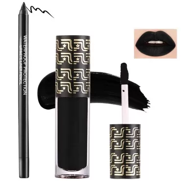 2 Pcs Lip Liner and Lipstick Set,Pigmented Velvet ...