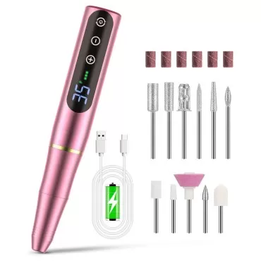 NAILGIRLS Portable Electric Nail Drill - Rechargea...