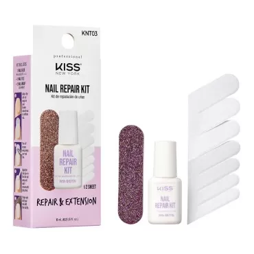 Kiss New York Nail Repair Kit for Damage Nails, Br...