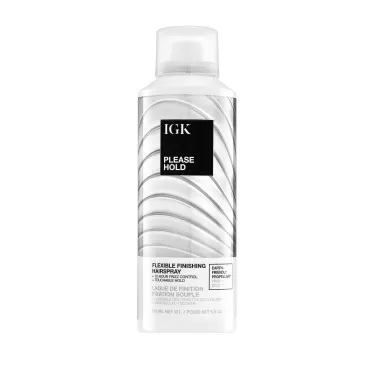IGK PLEASE HOLD Flexible Hairspray | High Gloss + Frizz Control + Touchable Finish | Vegan + Cruelty-Free | 5 Oz