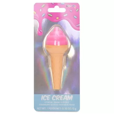iscream Yummy Ice Cream Cone Shaped Strawberry Scented Lip Balm