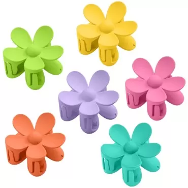 COSDAD 6PCS Large Flower Claw Clips,Non Slip Matte...