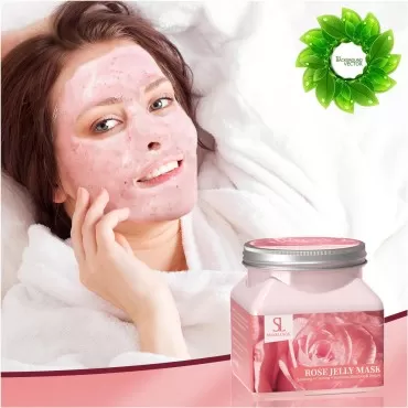 Jelly Mask Powder for Facials Skin, Natural Rose Petals Jelly Face Mask,Professional Peel Off Hydro Jelly Mask,Moisturizing, Brightening & Hydrating, Mask Powder for Wrinkles & Acne 23 Fl Oz