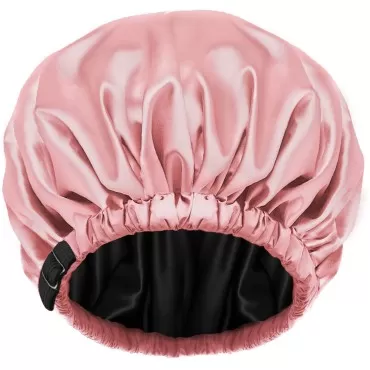 Amamba Shower Cap,100% Real Satin Lined Shower Cap...