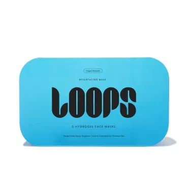 Loops HYPER SMOOTH - Dark Spot Hydrogel Face Mask - Target Dark Spots, Brighten, Tone and Illuminate for Flawless Skin - Helps Prevent New Signs of Discoloration - For All Skin Types - 5 Pc