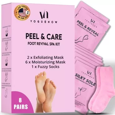 Foot Mask Spa Gift Pack of 8-2X Foot Peeling Mask ...