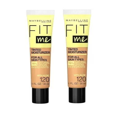 Maybelline New York Pack of 2 Fit Me Tinted Moisturizer, 120