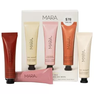 MARA - Natural Sea Silk Lip Balm Trio With Algae + Moringa | Clean, Non-Toxic, Plant-Based Skin Care (3-Piece Value Set)